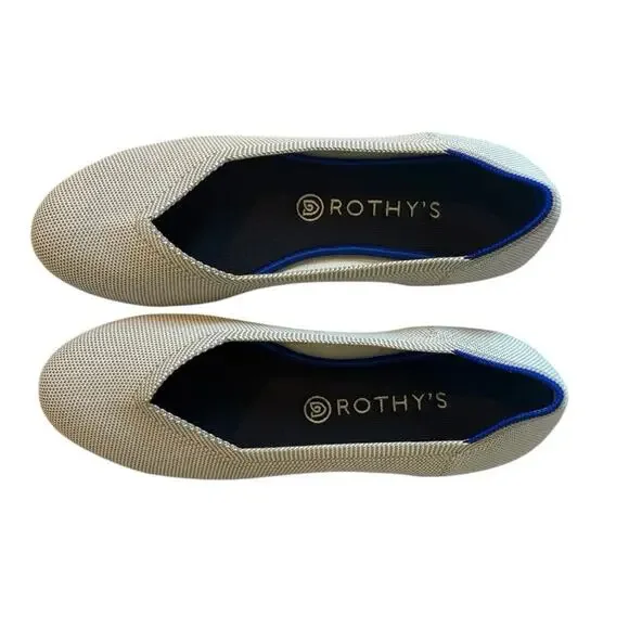 Rothy’s Slip On Shoes Tan White Size 10.5 - Picture 4 of 5